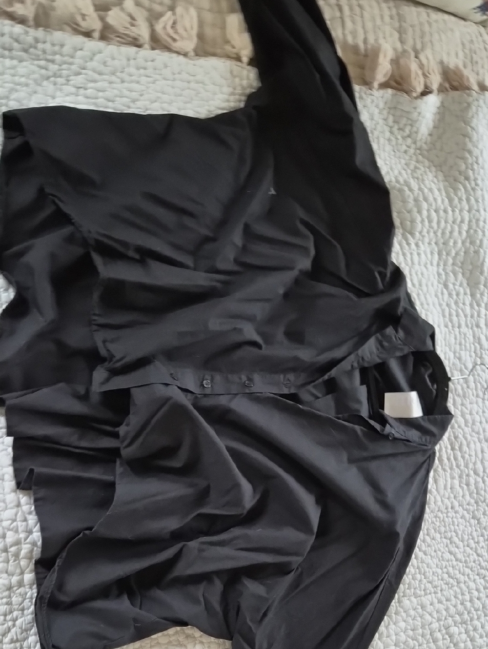 Meg Black Button-Up Shirt